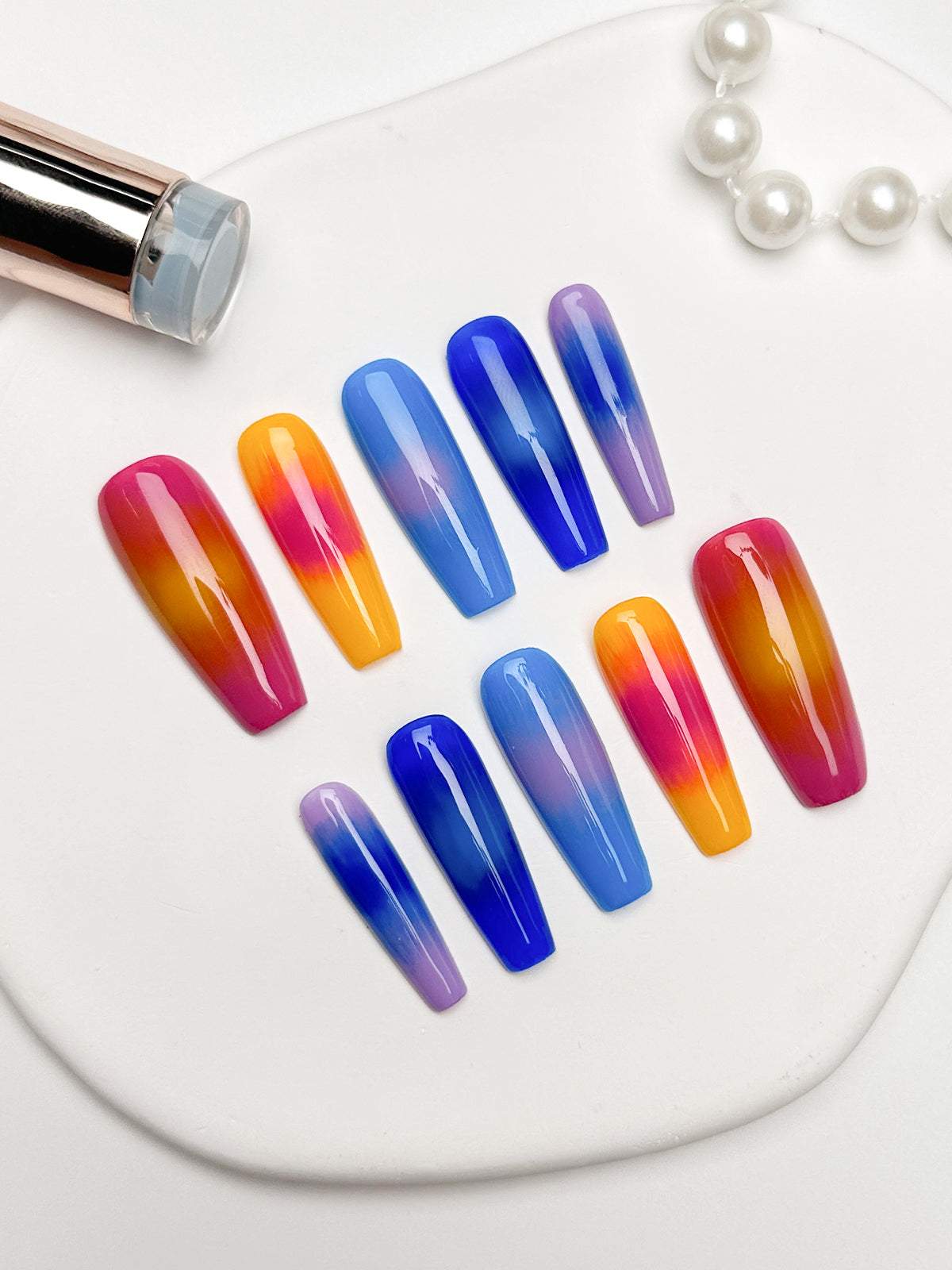 Rainbow Ombre Press on Nails, LGBT holidays