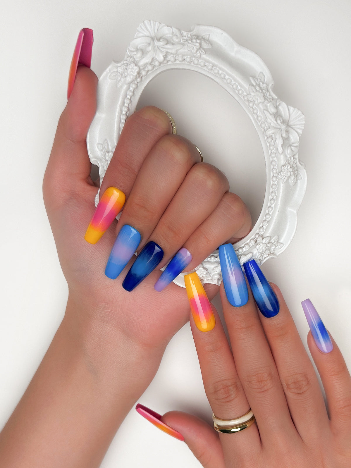 Rainbow Ombre Press on Nails, LGBT holidays