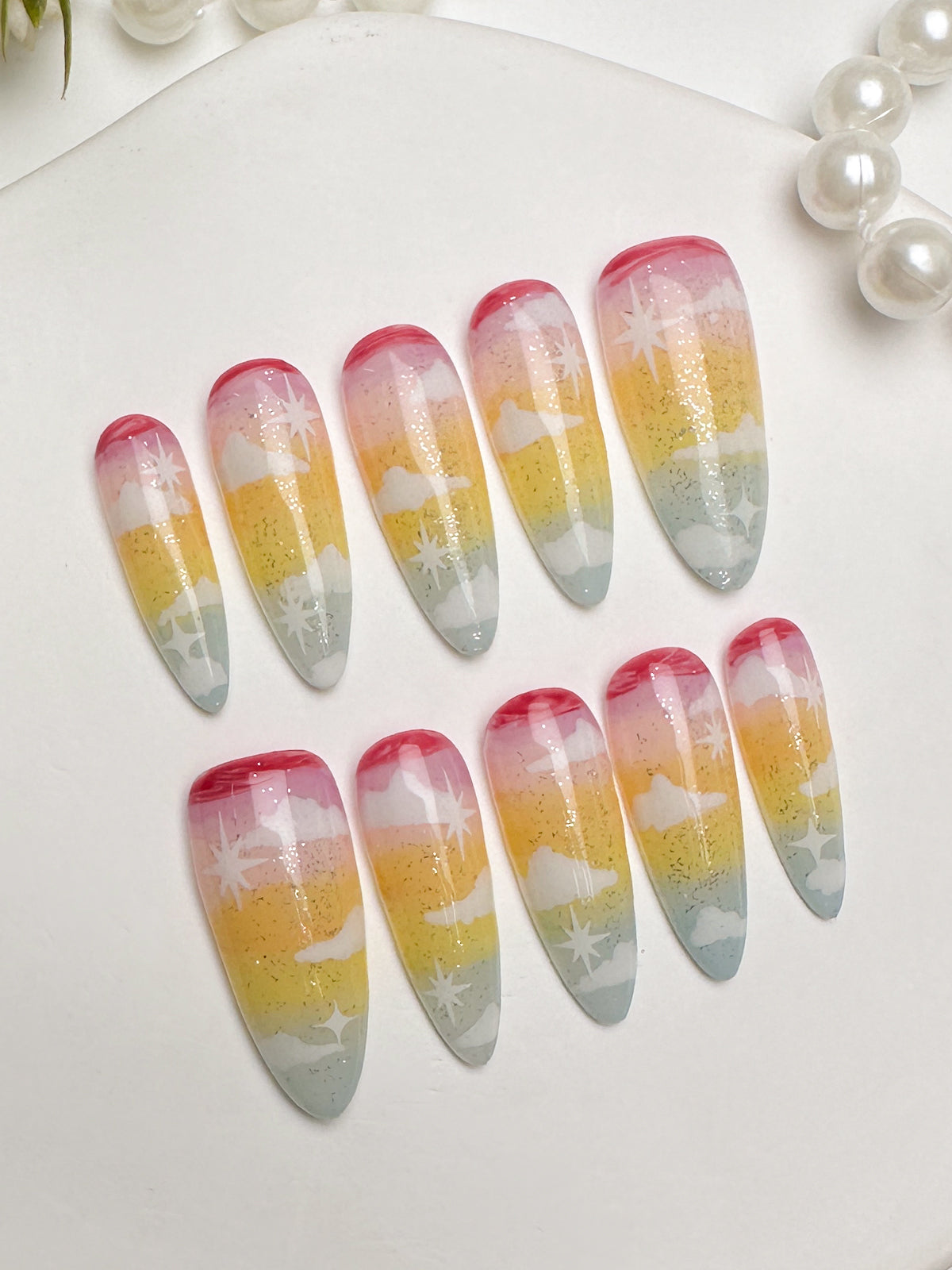 Rainbow Pride Custom Press on Nails