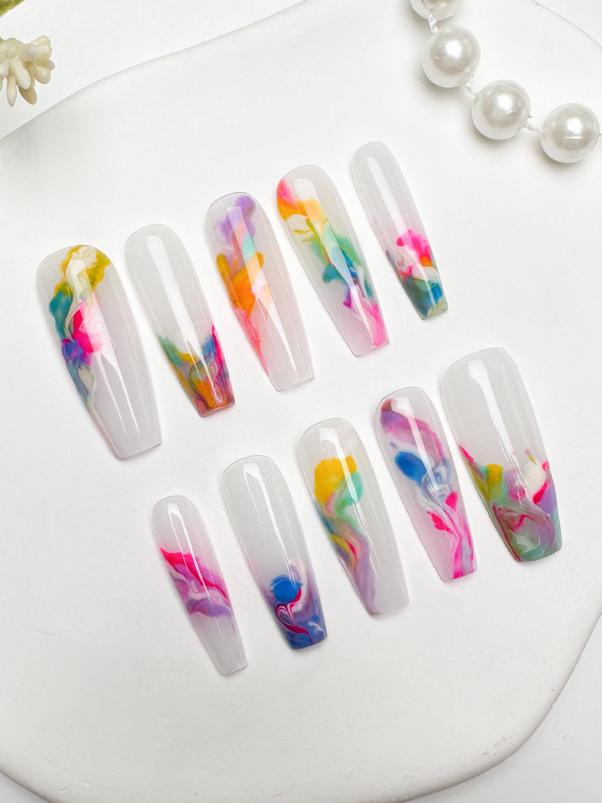 Pride Water Painting Press On Nails