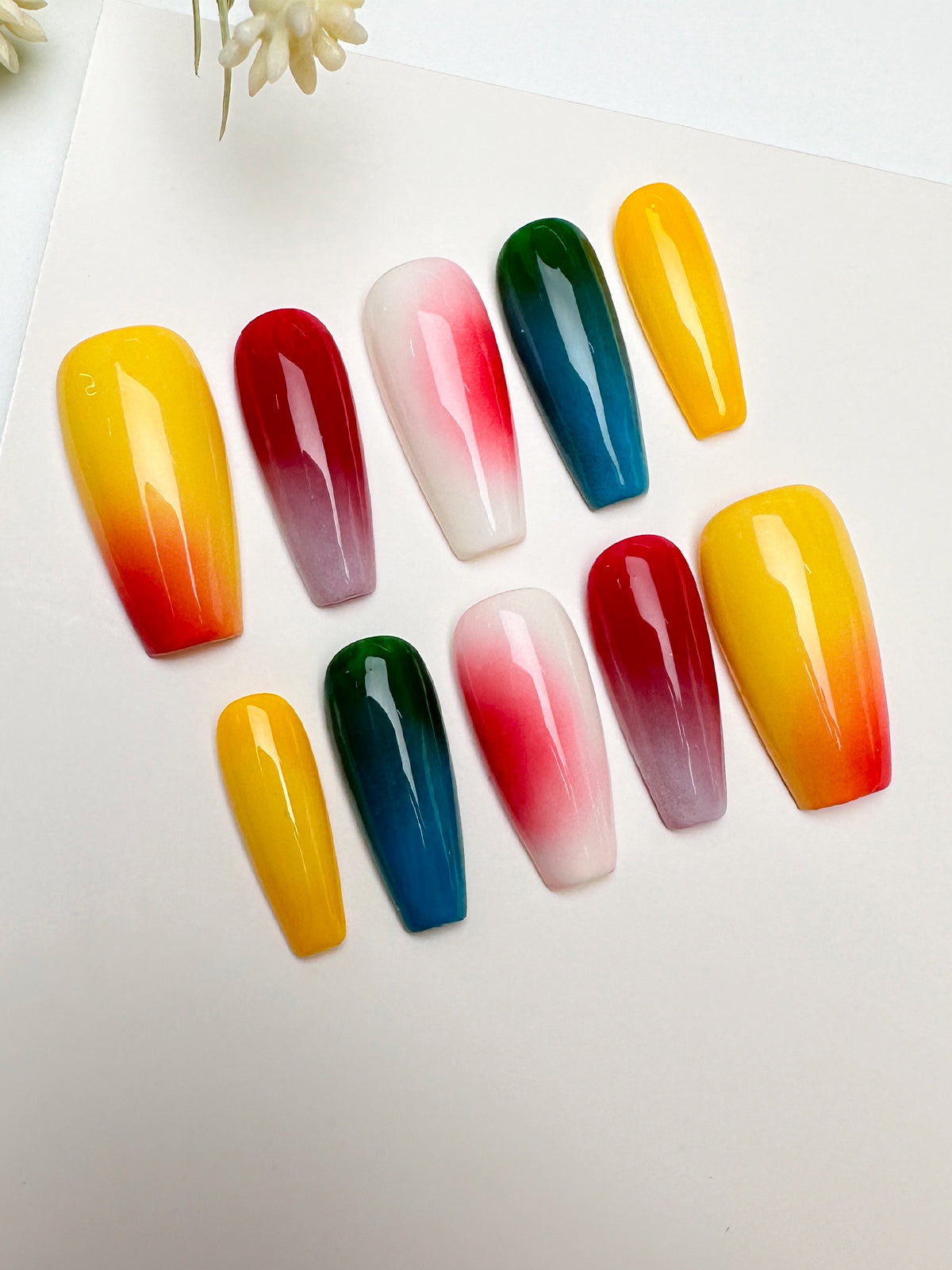 Colorful Press on Nails